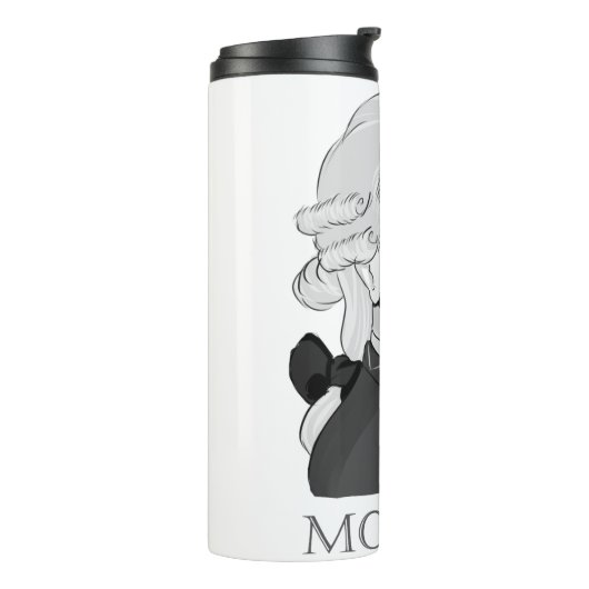 Mozart im Chibi Style Thermosbecher (Nach links gedreht)