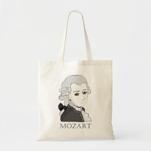Mozart im Chibi Style Tragetasche (Vorne)