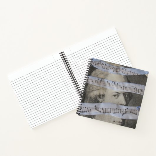 Mozart in Pieces-Notebook von Tony Cimino Notizblock (Innenseite)
