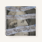 Mozart in Pieces-Notebook von Tony Cimino Notizblock (Vorderseite)