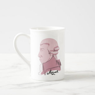 Mozart in Rosa Porzellantasse