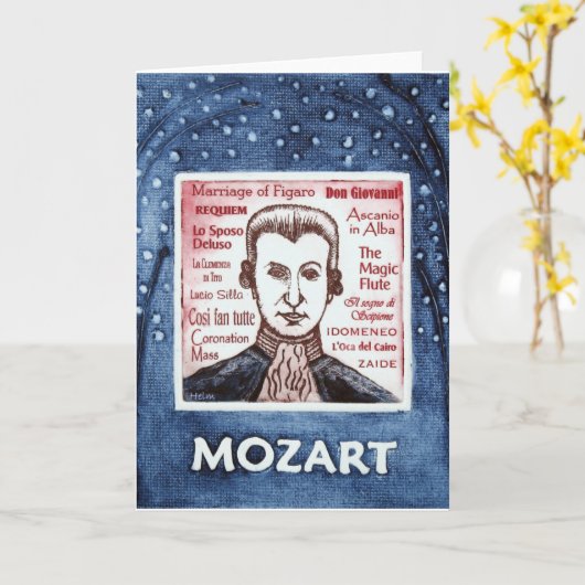 MOZART KARTE (Gelbe Blume)