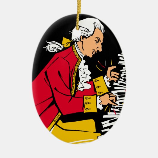 Mozart Keramik Ornament (Vorne)