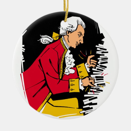 Mozart Keramik Ornament (Vorne)