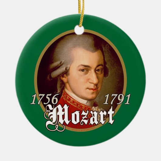 Mozart Keramikornament (Vorne)