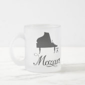 Mozart-Klavier-Geschenk-mattierter Trinkbehälter Mattglastasse (Links)