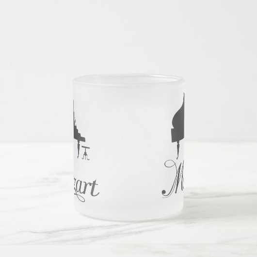 Mozart-Klavier-Geschenk-mattierter Trinkbehälter Mattglastasse (Mittel)