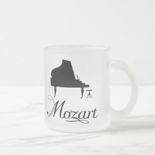 Mozart-Klavier-Geschenk-mattierter Trinkbehälter Mattglastasse