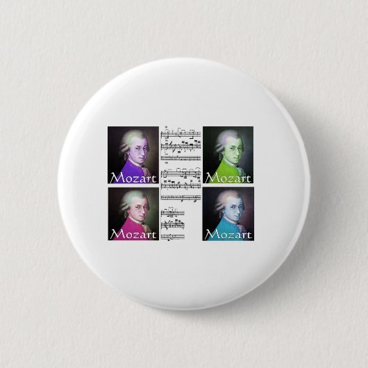 Mozart-Liebhaber-Geschenke Button (Vorderseite)