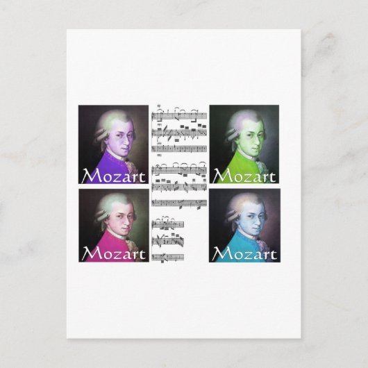 Mozart Lovers Geschenke Postkarte (Vorderseite)