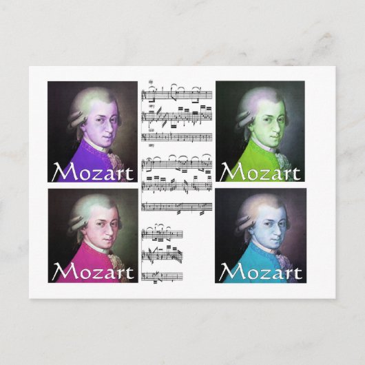 Mozart Lovers Geschenke Postkarte (Vorderseite)
