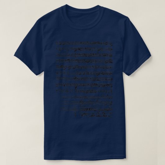 Mozart-Manuskript T-Shirt (Design vorne)