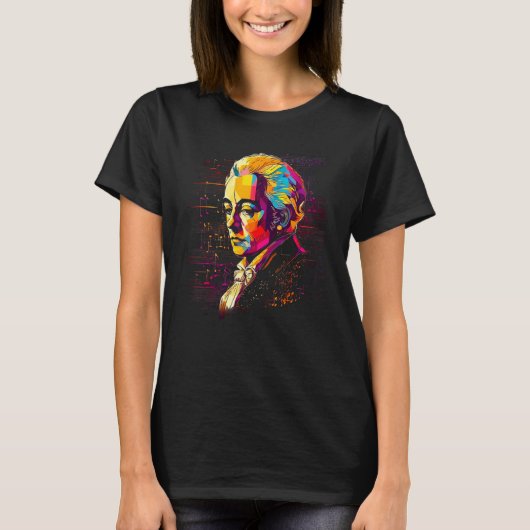 Mozart Music Composer Piano T-Shirt (Vorderseite)