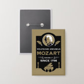 Mozart Musikliebhaber-Geschenk Button (Vorderseite/Rückseite)