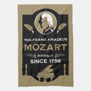 Mozart Musikliebhaber-Geschenk Geschirrtuch