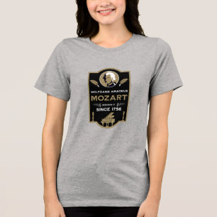 Mozart Musikliebhaber-Geschenk Tri-Blend Shirt