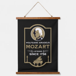 Mozart Musikliebhaber-Geschenk Wandteppich Mit Holzrahmen