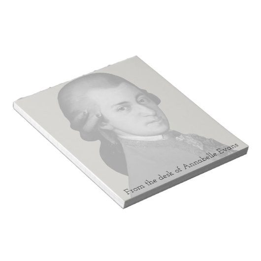Mozart Notizblock (angewinkelt)