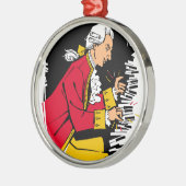 Mozart Ornament Aus Metall (Links)