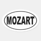 Mozart Oval Sticker (Vorderseite)