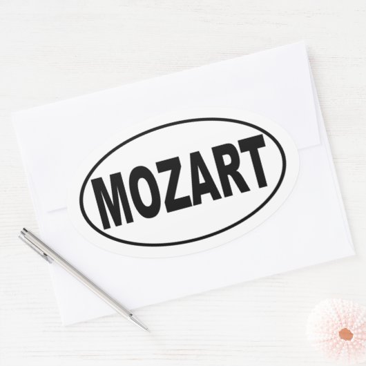 Mozart Oval Sticker (Umschlag)