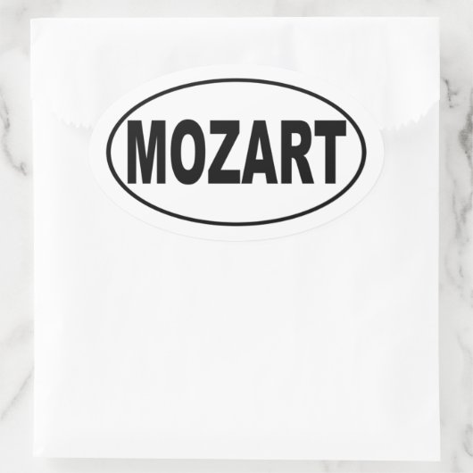 Mozart Oval Sticker (Tasche)