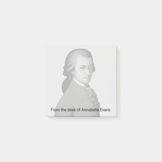 Mozart-Personal Post-it Klebezettel (Vorderseite)