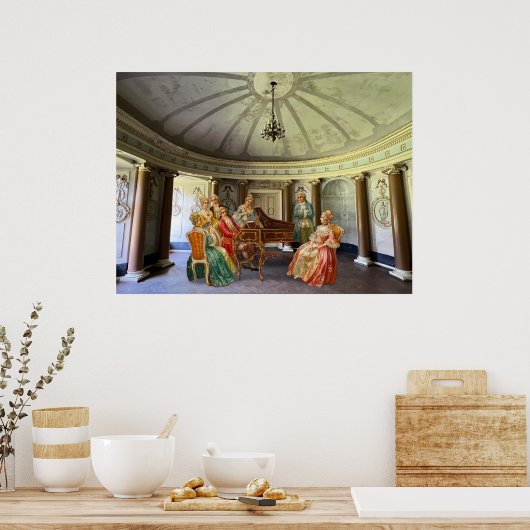 Mozart Playing Harpsichord Poster (Küche)