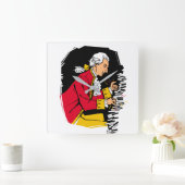 Mozart plays piano quadratische wanduhr (Zuhause)