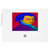 Mozart Pop-Art-Grußkarte (Rückseite Horizontal)