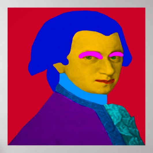 Mozart Pop Art Poster (Vorne)