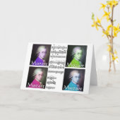 Mozart-Popkunst-Grußkarte Karte (Gelbe Blume)