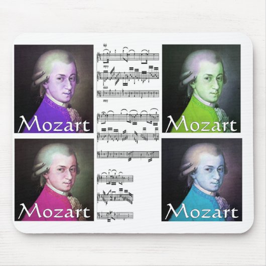 Mozart-Popkunst mouspad Mousepad (Vorne)
