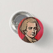 Mozart-Portrait im BAUHAUS-Stil Button (Vorne & Hinten)