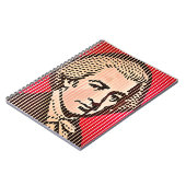 Mozart-Portrait im BAUHAUS-Stil Notizblock (Linke Seite)