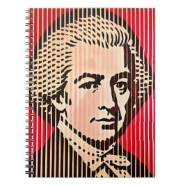 Mozart-Portrait im BAUHAUS-Stil Notizblock