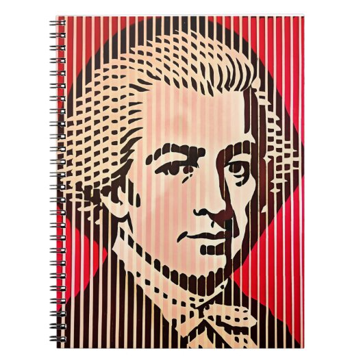 Mozart-Portrait im BAUHAUS-Stil Notizblock (Vorderseite)