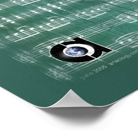 Mozart Poster (Ecke)