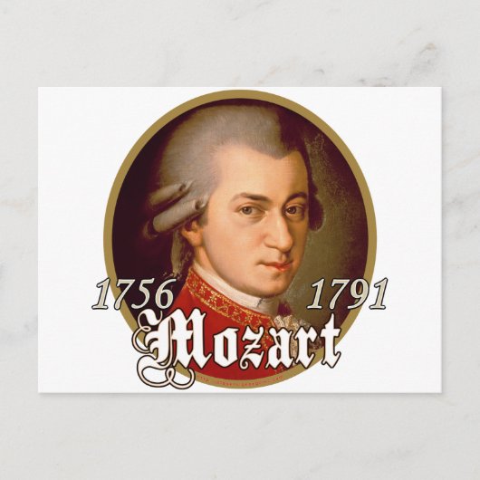 Mozart Postkarte (Vorderseite)