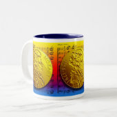 MOZART-REGENBOGEN-MEDAILLON-TASSE ZWEIFARBIGE TASSE (Vorderseite Links)