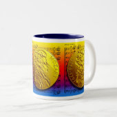 MOZART-REGENBOGEN-MEDAILLON-TASSE ZWEIFARBIGE TASSE (VorderseiteRechts)