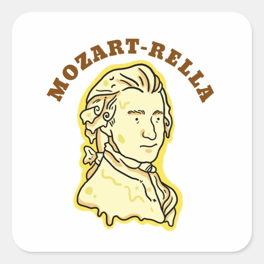 Mozart-rella Funny Music Cheese Pun Sticker (Vorderseite)