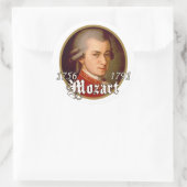 Mozart Runder Aufkleber (Tasche)