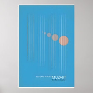 Mozart Sinfonie 41 Inspirierter Originaldesign-Dru Poster