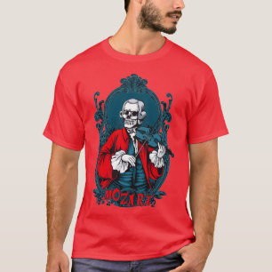 Mozart Skull Playing Violine T-Shirt