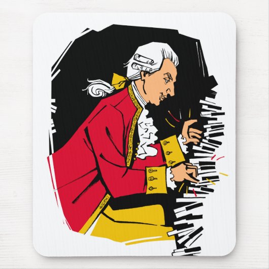 Mozart spielt Klavier Mousepad (Vorne)