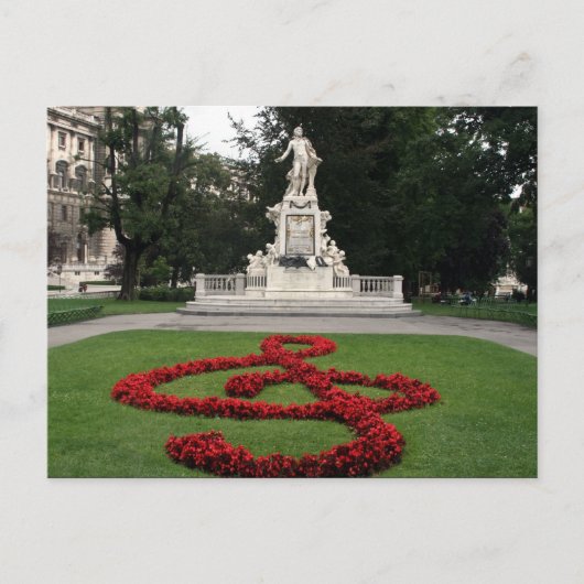 Mozart-Statue Postkarte (Vorderseite)