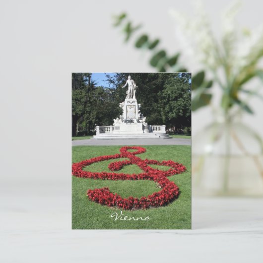 Mozart-Statue Postkarte (Stehend Vorderseite)