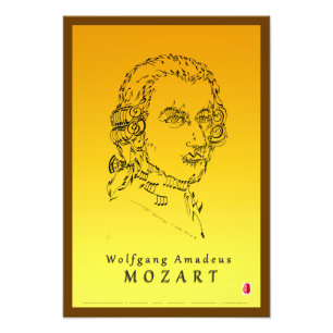 Mozart stellen die Musik gegenüber Fotodruck