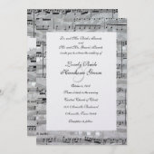 Mozart- und Perlen-Musik-Hochzeits-Einladung Einladung (Vorne/Hinten)